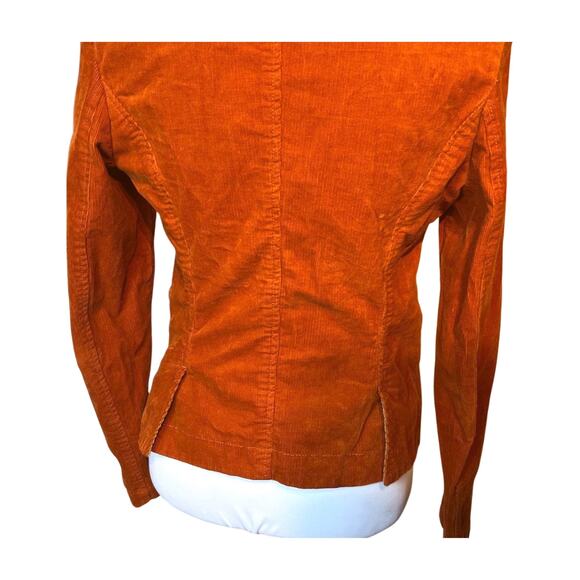 Bench Orange Corduroy Blazer M Slim Fit Preppy Workwear Retro Academic eclectic - Picture 4 of 9